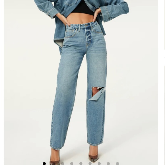 Good American jeans size 2/26.  NWT. Good ‘90’s jeans.  Fitted at the waist - Picture 6 of 9